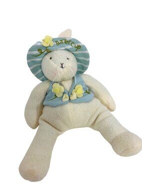 Hallmark Bunnies By the Bay Buttercup Vtg 2002 Plush Toy Stuffed Animal Beanbag